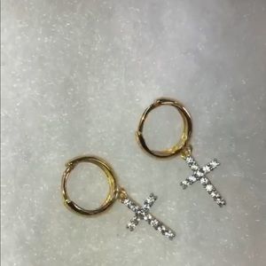 Silver with gold plated earrings